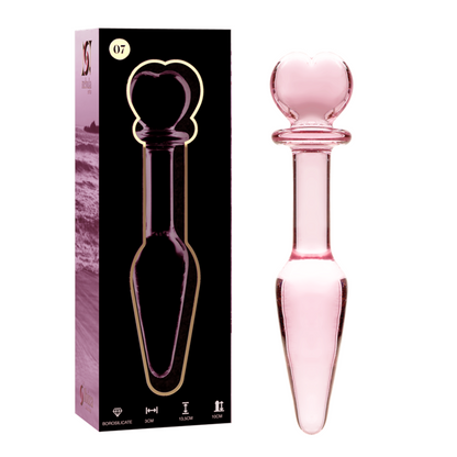 NEBULA SERIES BY IBIZA - MODEL 7 PINK GLASS PLUG 13.5 CM -O- 3 CM