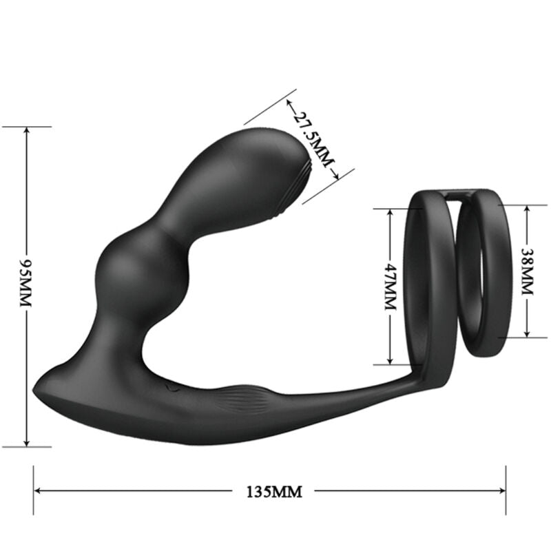 Pretty Love - Marshall Ring per a penis + plug vibratori i control remot