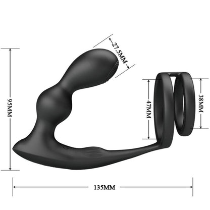 Pretty Love - Marshall Ring per a penis + plug vibratori i control remot