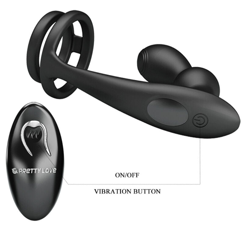 Pretty Love - Marshall Ring per a penis + plug vibratori i control remot
