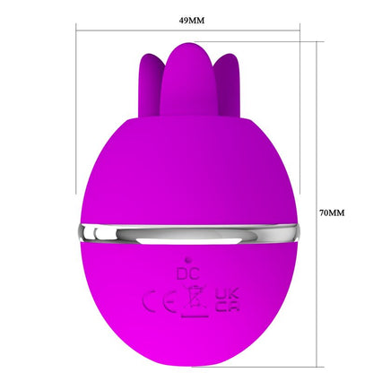 PRETTY LOVE - ROUND SILICONE VIBRATOR GEMINI BALL PURPLE