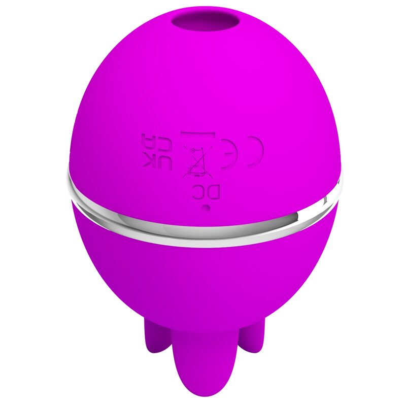 PRETTY LOVE - ROUND SILICONE VIBRATOR GEMINI BALL PURPLE