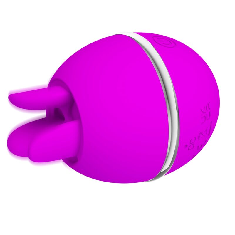 PRETTY LOVE - ROUND SILICONE VIBRATOR GEMINI BALL PURPLE