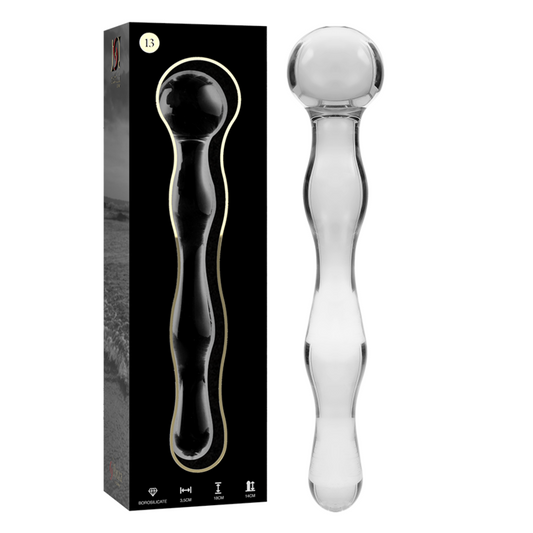 NEBULA SERIES BY IBIZA - MODELO 13 DILDO CRISTAL TRANSPARENTE 18 CM -O- 3.5 CM