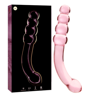 NEBULA SERIES BY IBIZA - MODEL 14 PINK CRYSTAL DILDO 18.5 CM -OR- 3 CM