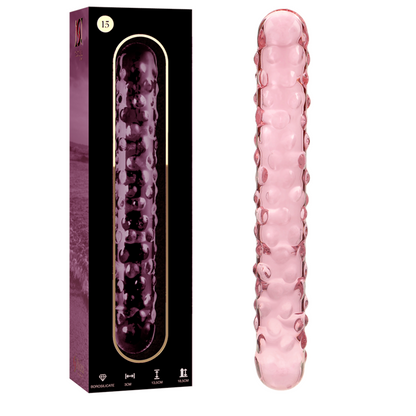 NEBULA SERIES BY IBIZA - MODEL 15 PINK CRYSTAL DILDO 18.5 CM -OR- 3 CM
