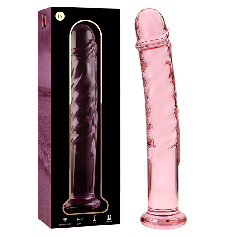 NEBULA SERIES BY IBIZA - MODEL 16 PINK CRYSTAL DILDO 18.5 CM -OR- 3 CM
