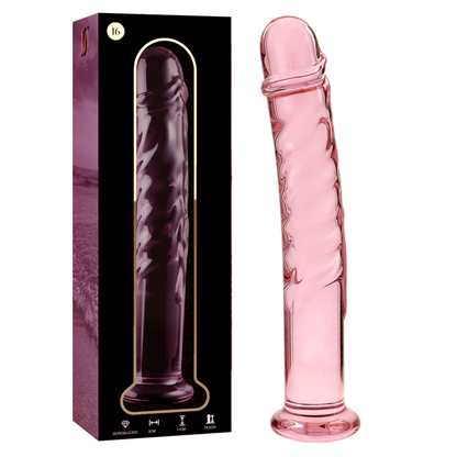 NEBULA SERIES BY IBIZA - MODEL 16 PINK CRYSTAL DILDO 18.5 CM -OR- 3 CM