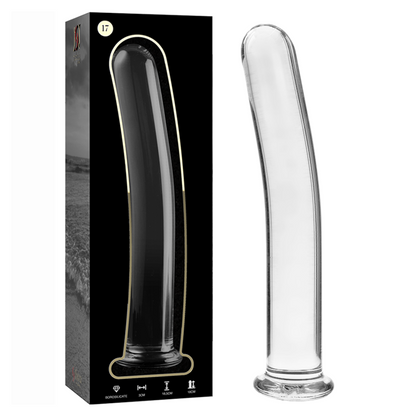 NEBULA SERIES BY IBIZA - MODEL 17 TRANSPARENT GLASS DILDO 18.5 CM -OR- 3 CM
