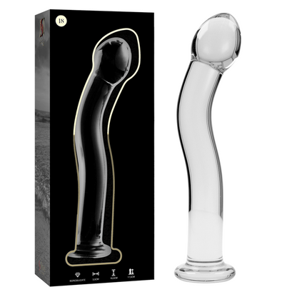 NEBULA SERIES BY IBIZA - MODELO 18 DILDO CRISTAL TRANSPARENTE 18.5 CM -O- 3.5 CM