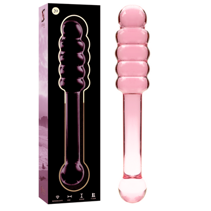 NEBULA SERIES BY IBIZA - MODEL 20 PINK CRYSTAL DILDO 20.5 CM -O- 3 CM