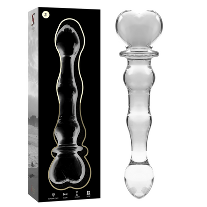 NEBULA SERIES BY IBIZA - MODELO 21 DILDO CRISTAL TRANSPARENTE 20.5 CM -O- 3.5 CM