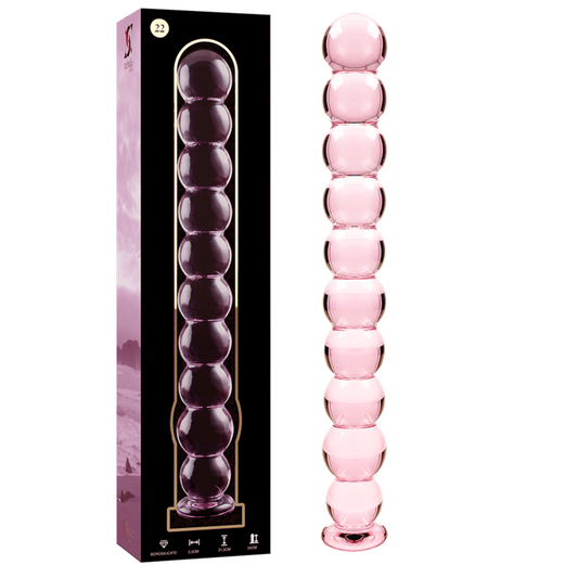 NEBULA SERIES BY IBIZA - MODEL 22 PINK CRYSTAL DILDO 21.5 CM -O- 2.5 CM