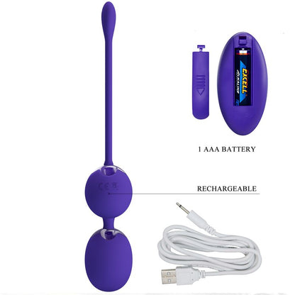 PRETTY LOVE - WILLIE YOUTH REMOTE CONTROL BALLS &amp; VIBRATION VIOLET
