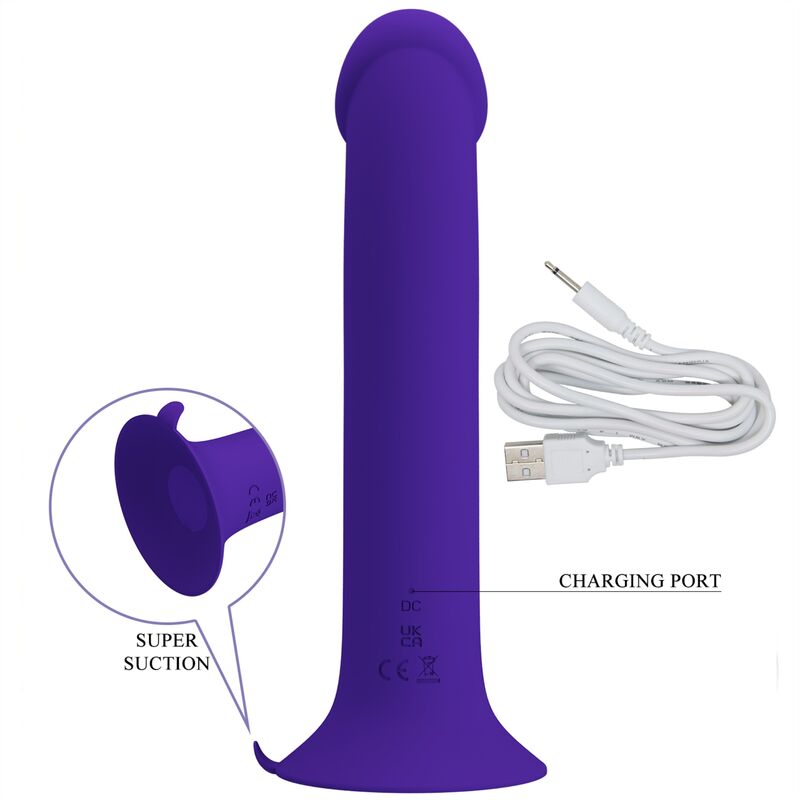 PRETTY LOVE - MURRAY YOUTH VIBRATING &amp; RECHARGEABLE DILDO PURPLE