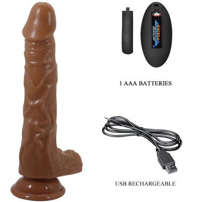 BODACH REALISTIC VIBRATOR WITH SUCTION CUP AND REMOTE CONTROL