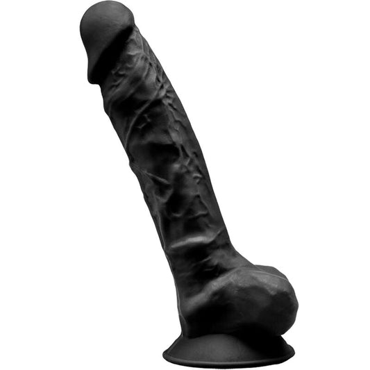 SILEXD - MODELO 1 PÉNIS REALISTA SILICONE PREMIUM SILEXPAN PRETO 23 CM