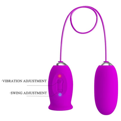 PRETTY LOVE - DAISY OVO DUPLO VIBRADOR RECARREGÁVEL ROXO