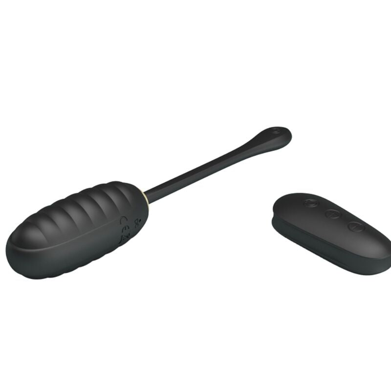 PRETTY LOVE - DOREEN LUXURY RECHARGEABLE BLACK VIBRATING EGG WITH REMOTE CONTROL
