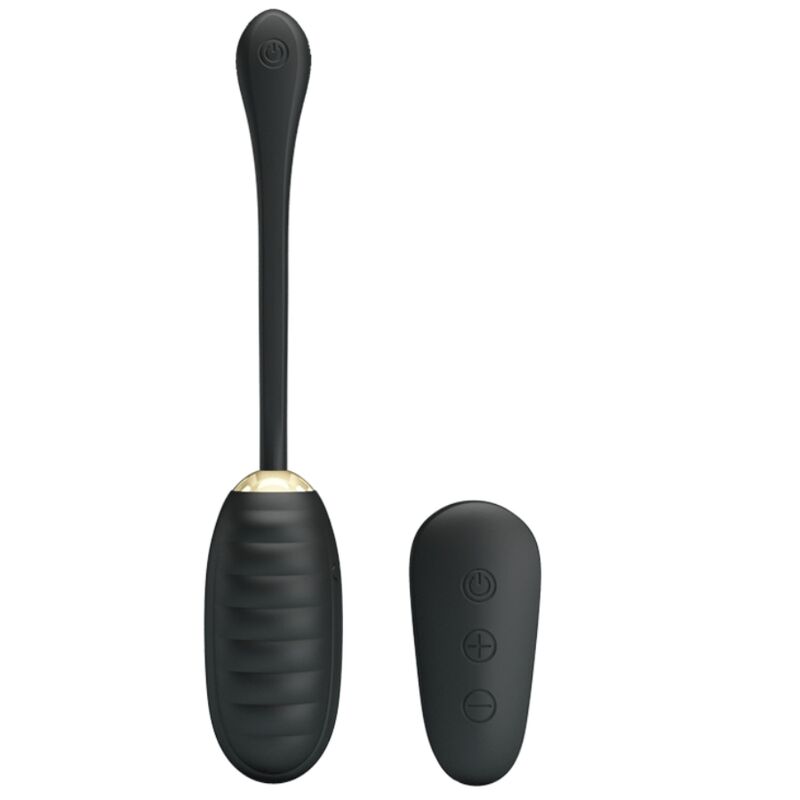 PRETTY LOVE - DOREEN LUXURY RECHARGEABLE BLACK VIBRATING EGG WITH REMOTE CONTROL