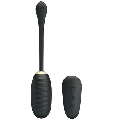 PRETTY LOVE - DOREEN LUXURY RECHARGEABLE BLACK VIBRATING EGG WITH REMOTE CONTROL