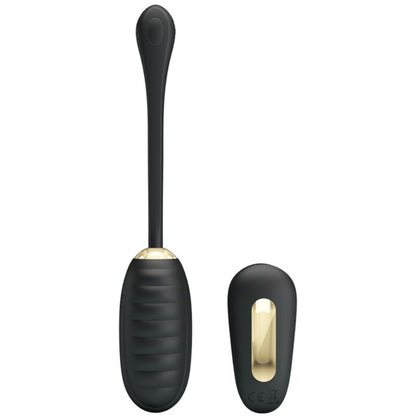 PRETTY LOVE - DOREEN LUXURY RECHARGEABLE BLACK VIBRATING EGG WITH REMOTE CONTROL