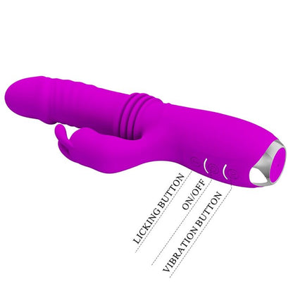 PRETTY LOVE - DOROTHY RECHARGEABLE PURPLE RABBIT VIBRATOR