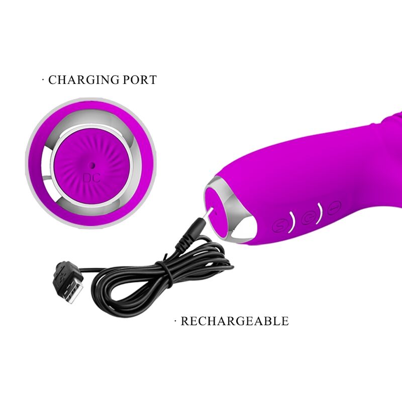 PRETTY LOVE - DOROTHY VIBRADOR COELHO RECARREGÁVEL ROXO