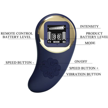 PRETTY LOVE - VIVIAN REMOTE CONTROL VIBRATING EGG BLUE