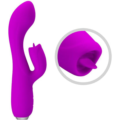 PRETTY LOVE - GLORIA RECHARGEABLE WATERPROOF RABBIT VIBRATOR PURPLE