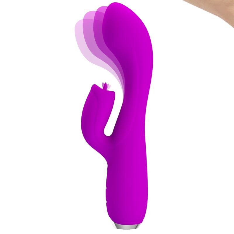 PRETTY LOVE - GLORIA RECHARGEABLE WATERPROOF RABBIT VIBRATOR PURPLE