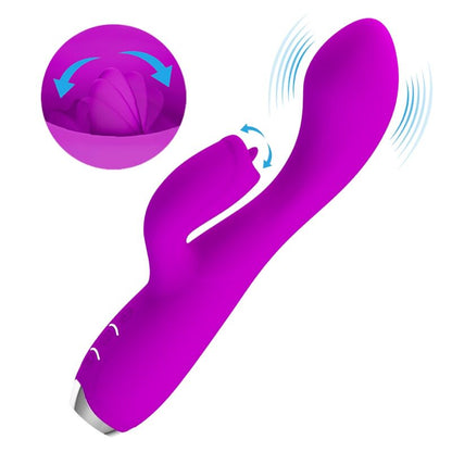 PRETTY LOVE - GLORIA RECHARGEABLE WATERPROOF RABBIT VIBRATOR PURPLE