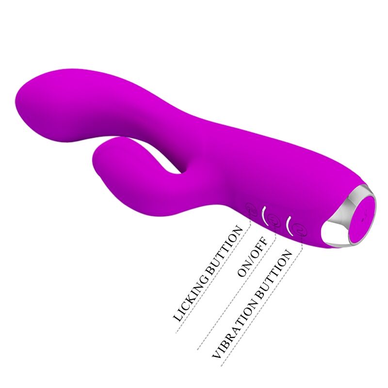 PRETTY LOVE - GLORIA RECHARGEABLE WATERPROOF RABBIT VIBRATOR PURPLE