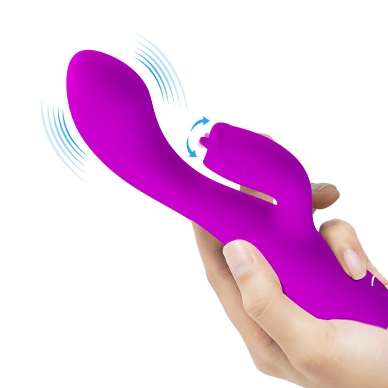 PRETTY LOVE - GLORIA RECHARGEABLE WATERPROOF RABBIT VIBRATOR PURPLE