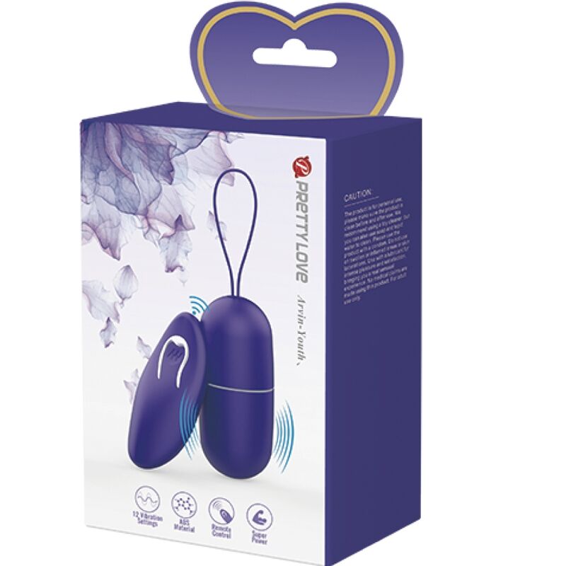 PRETTY LOVE - ARVIN YOUTH REMOTE CONTROL VIBRATING EGG VIOLET