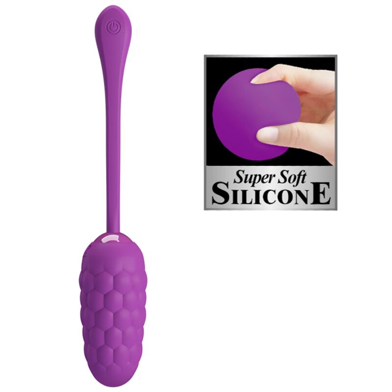 PRETTY LOVE - RECHARGEABLE MARINE TEXTURED VIBRATING EGG PURPLE