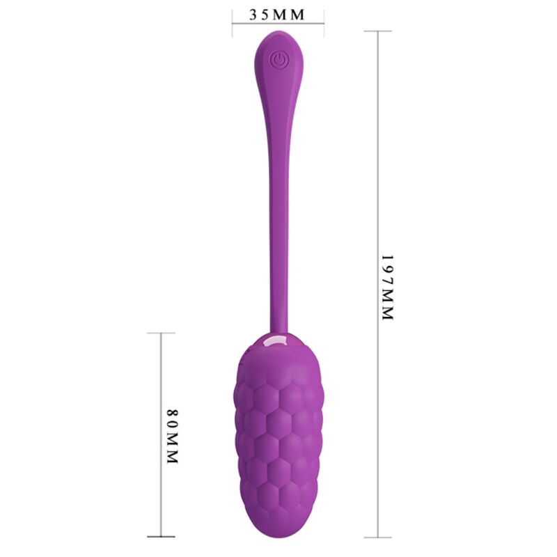 PRETTY LOVE - RECHARGEABLE MARINE TEXTURED VIBRATING EGG PURPLE