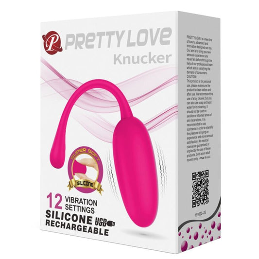 PRETTY LOVE - KNUCKER RECHARGEABLE PINK VIBRATING EGG