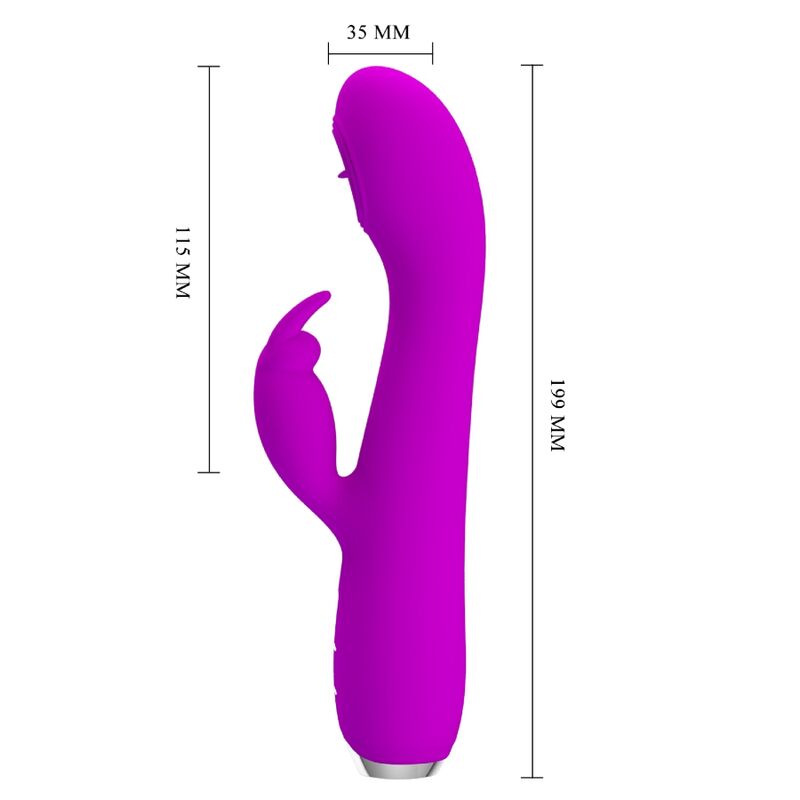 PRETTY LOVE - RACHEL RECHARGEABLE VIBRATOR WITH SUCTION CUP PURPLE
