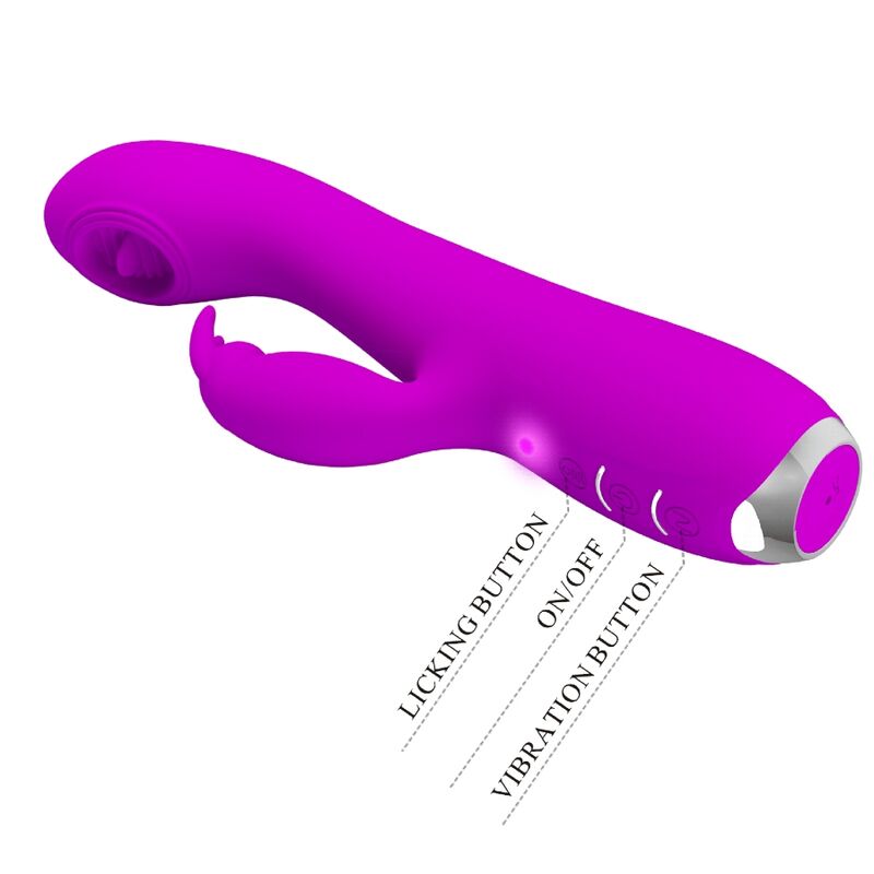 PRETTY LOVE - RACHEL RECHARGEABLE VIBRATOR WITH SUCTION CUP PURPLE