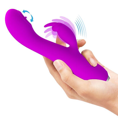 PRETTY LOVE - RACHEL RECHARGEABLE VIBRATOR WITH SUCTION CUP PURPLE