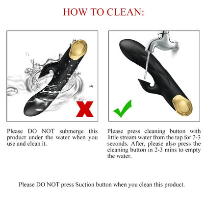 PRETTY LOVE - LUXURY GOLD-PLATED RECHARGEABLE BLACK VIBRATOR