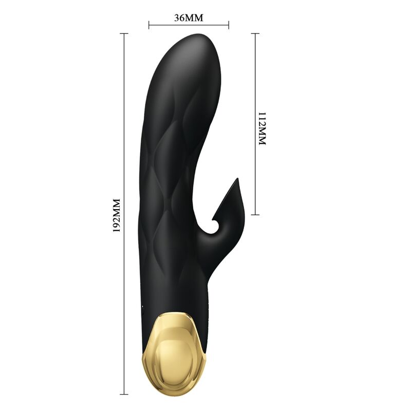 PRETTY LOVE - LUXURY GOLD-PLATED RECHARGEABLE BLACK VIBRATOR