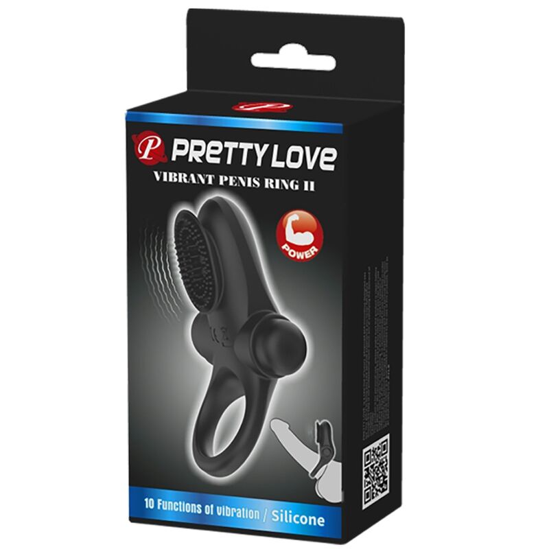 PRETTY LOVE - ANELL VIBRADOR II PER A PENIS NEGRES