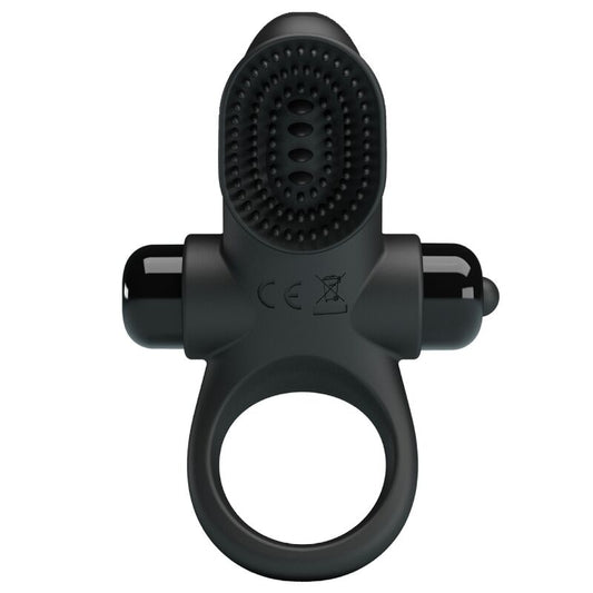 Pretty Love - Vibrador II anell per al penis negre