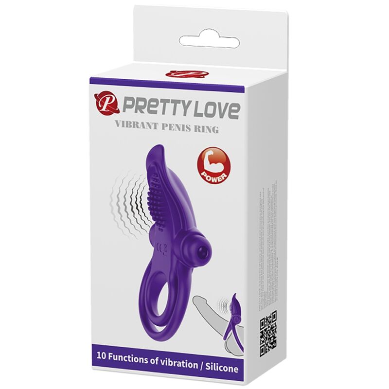 PRETTY LOVE - ANELL VIBRADOR PER A PENIS MORAT