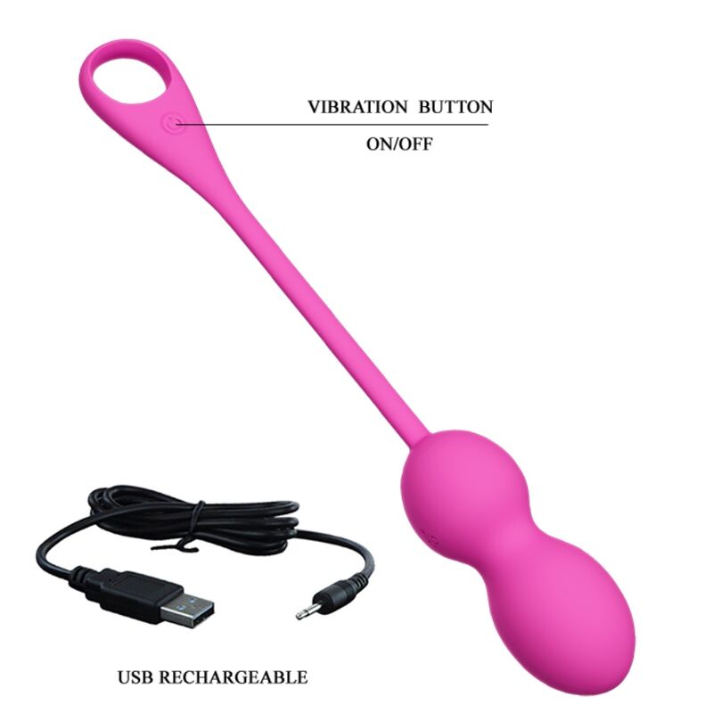 PRETTY LOVE - ELVIRA RECHARGEABLE PINK VIBRATING BALLS