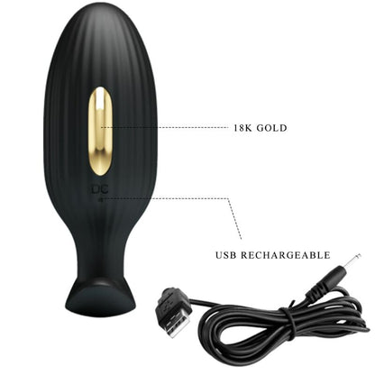 PRETTY LOVE - JEFFERSON APP-CONTROLLED ANAL PLUG BLACK