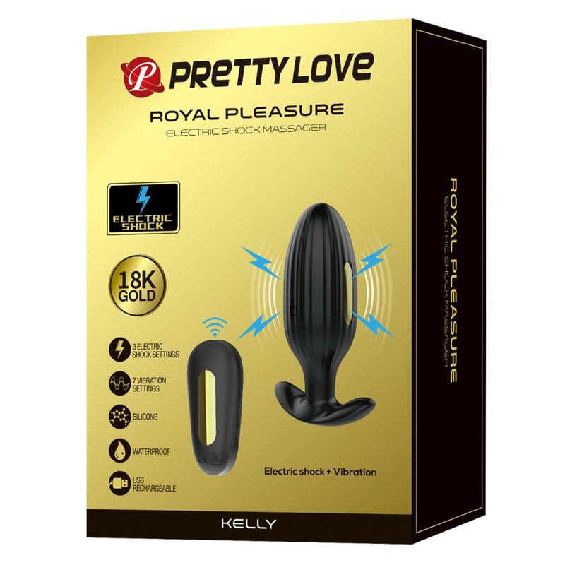 PRETTY LOVE - KELLY PLUG RECHARGEABLE ANAL VIBRATOR BLACK