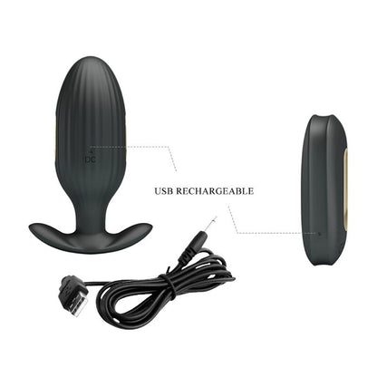 PRETTY LOVE - KELLY PLUG RECHARGEABLE ANAL VIBRATOR BLACK